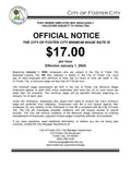 Foster City Minimum Wage Poster image 0