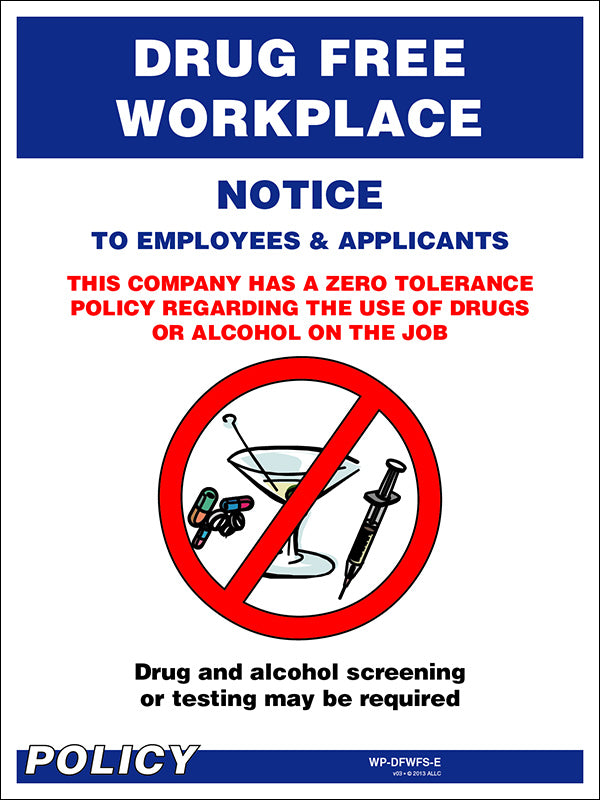 Drug Free Workplace Policy Poster image 0