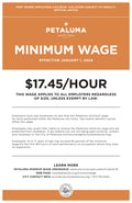 Petaluma City Minimum Wage Poster image 0