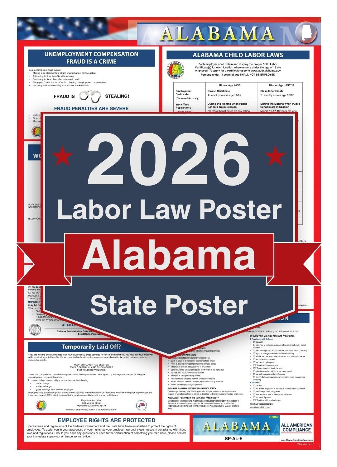 2026 Alabama Labor Law Poster – State Compliance Poster