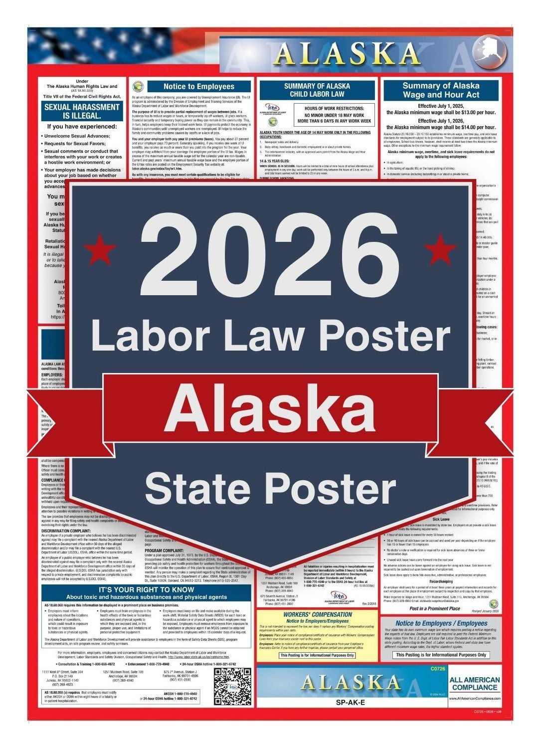 2026 Alaska Labor Law Poster – State Compliance Poster