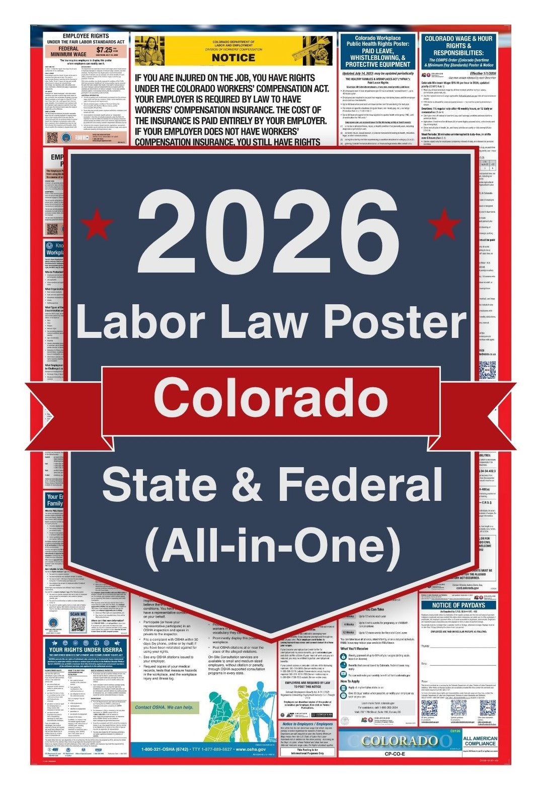 2026 Colorado Labor Law Poster – Federal, State & OSHA Compliance (All-in-One)