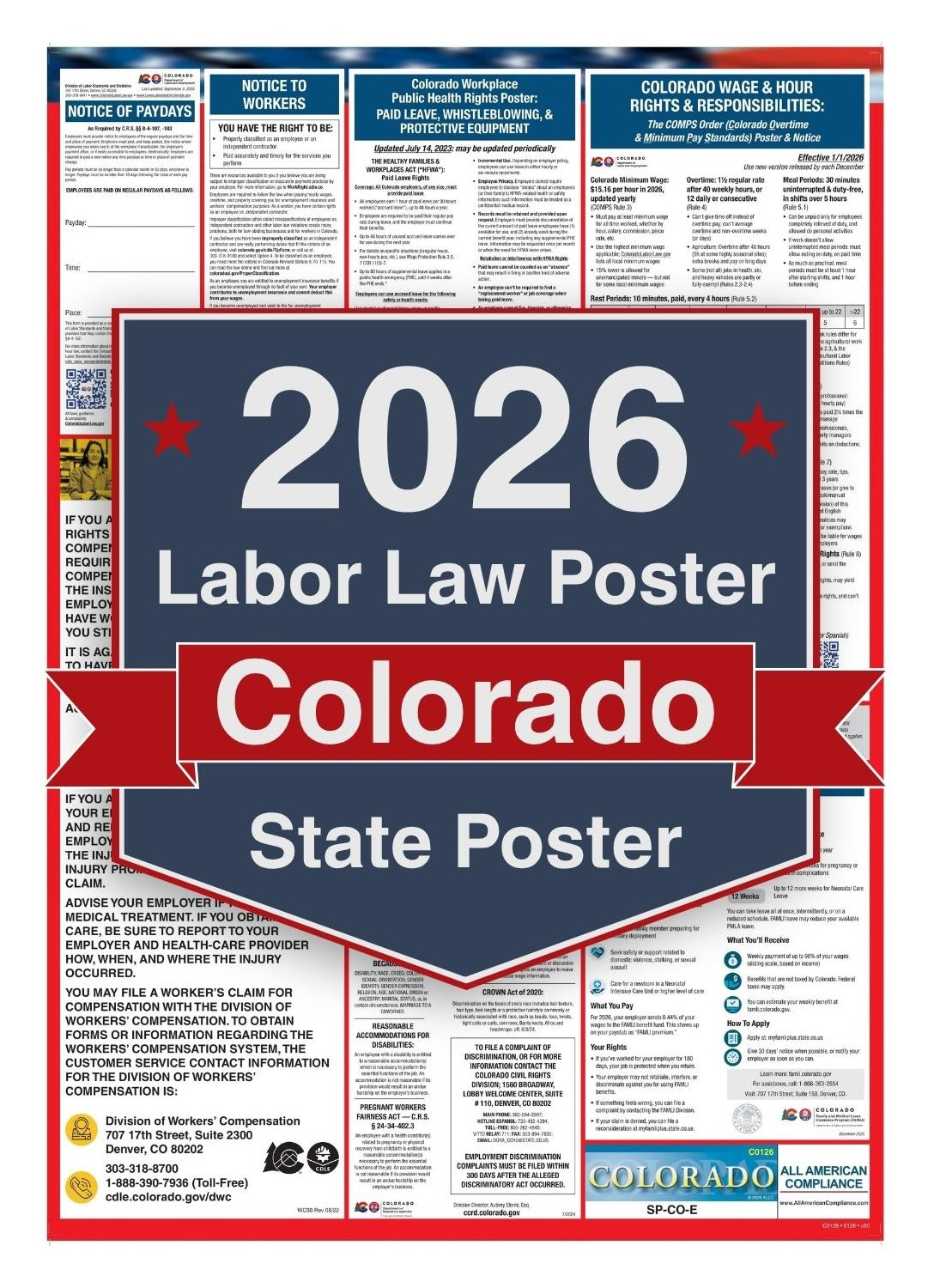 2026 Colorado Labor Law Poster - State Compliance Poster
