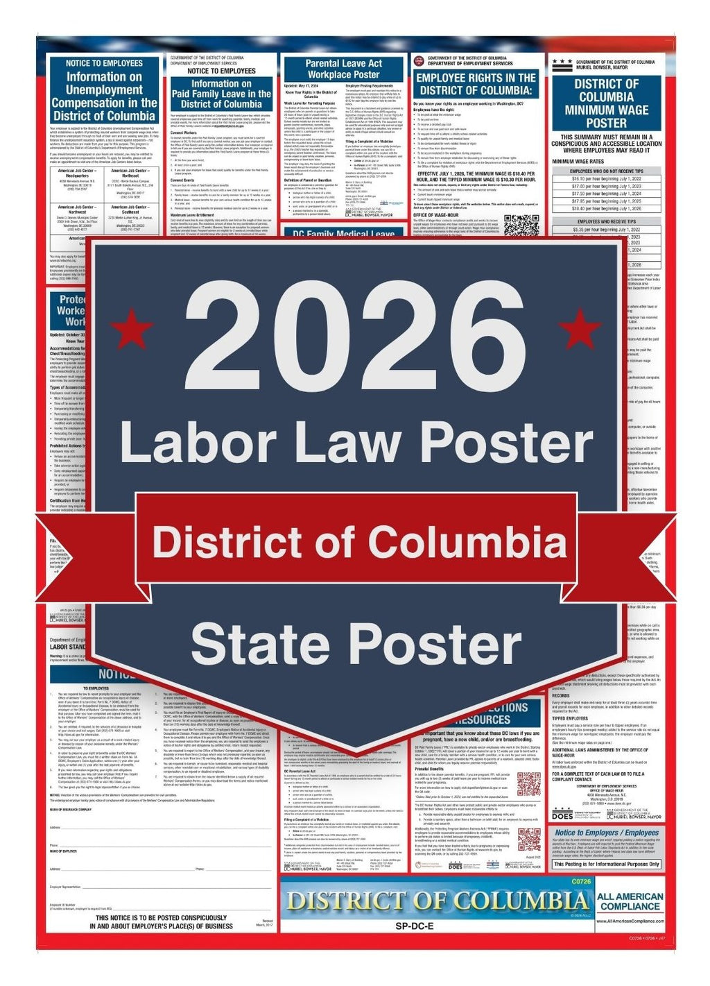 2026 District of Columbia Labor Law Poster - State Compliance Poster