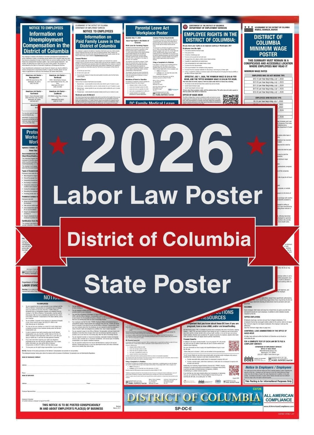 2026 District of Columbia Labor Law Poster - State Compliance Poster