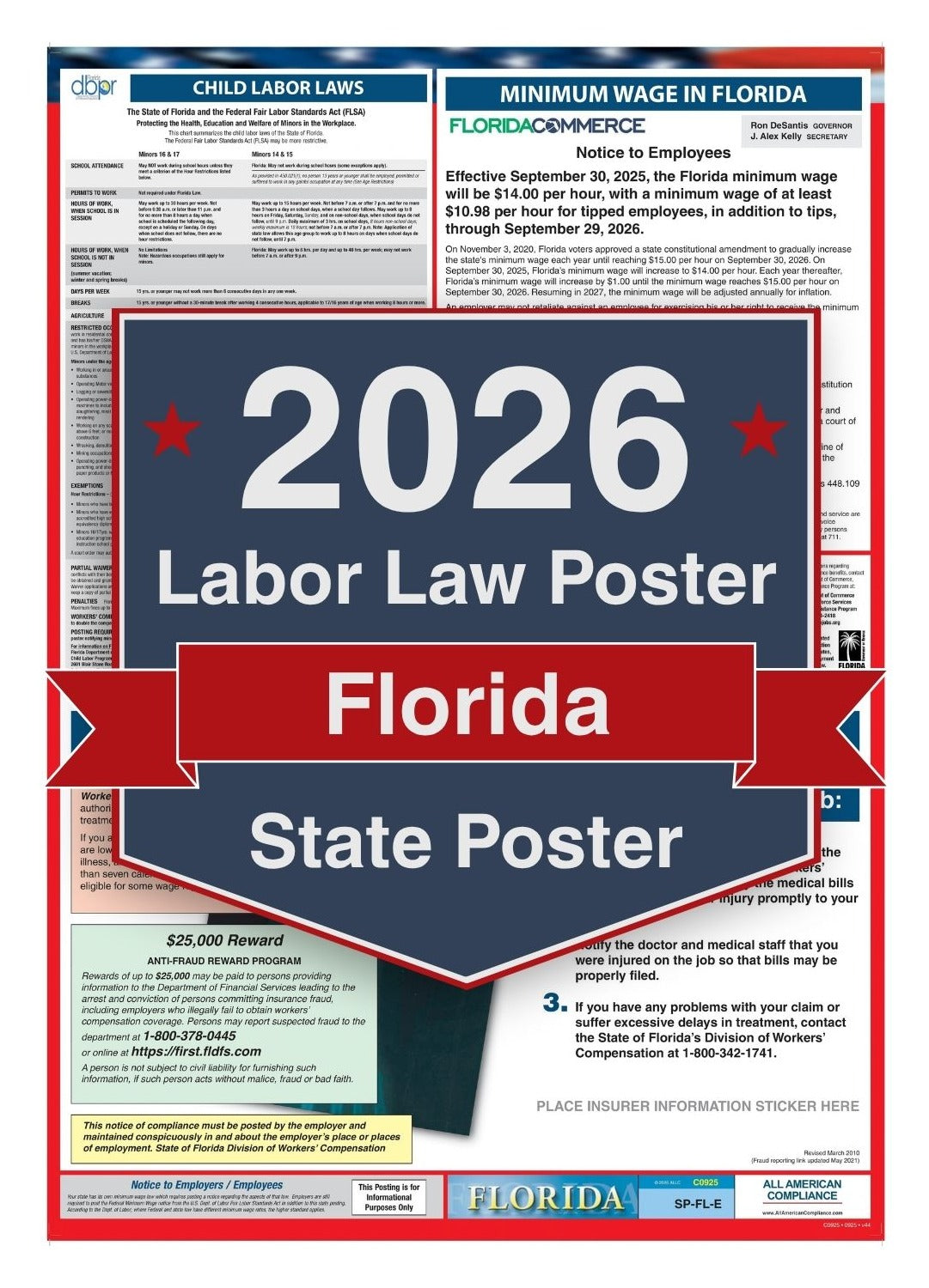 2026 Florida Labor Law Poster - State Compliance Poster