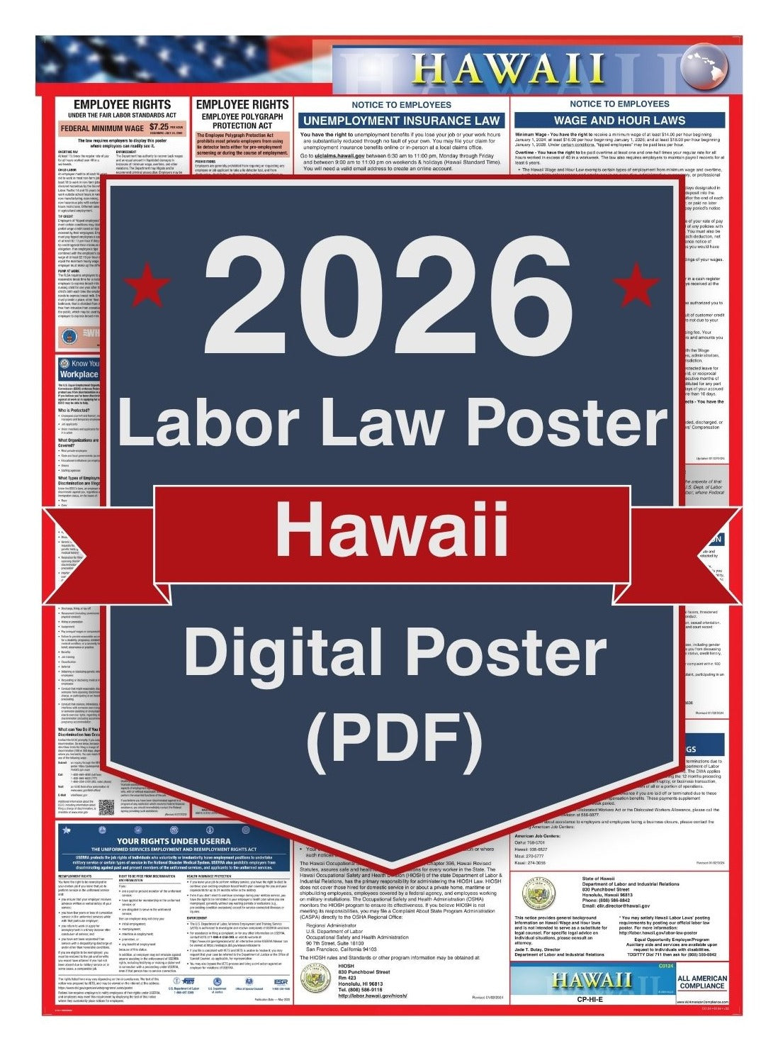 2026 Hawaii Digital Labor Law Poster
