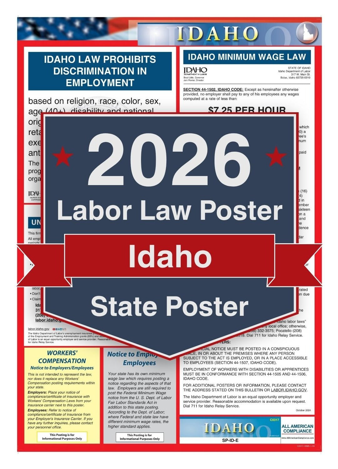 2026 Idaho Labor Law Poster - State Compliance Poster