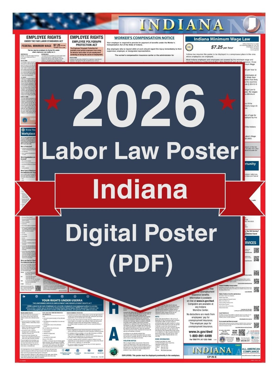 2026 Indiana Digital Labor Law Poster