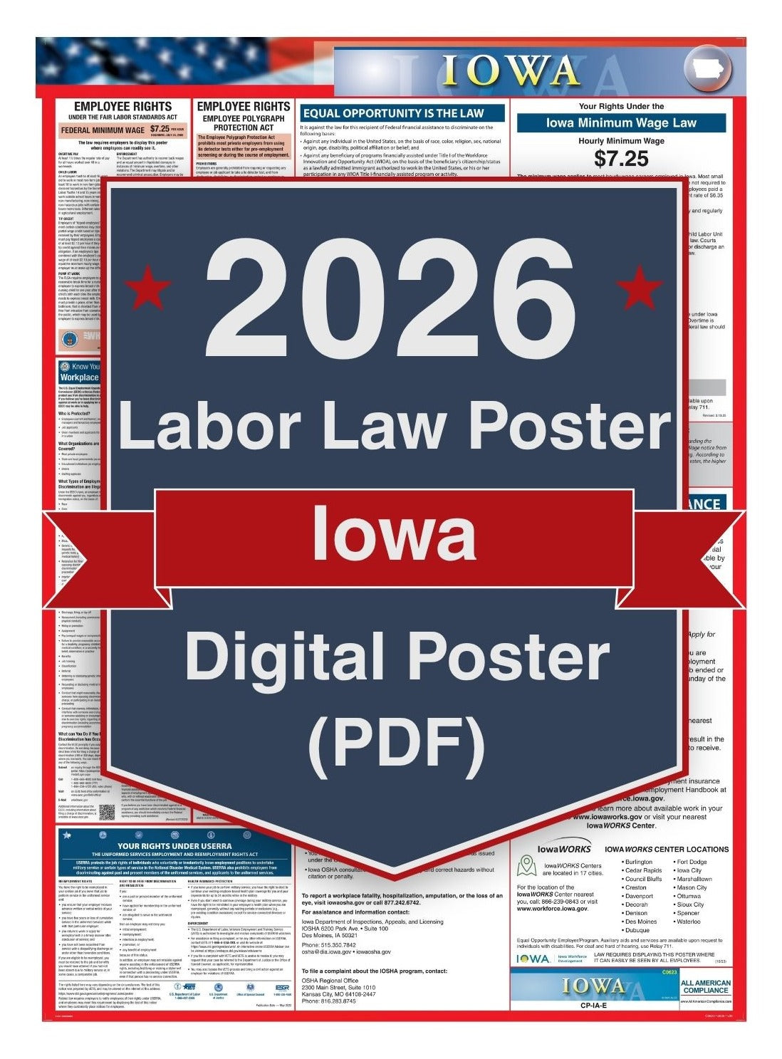 2026 Iowa Digital Labor Law Poster