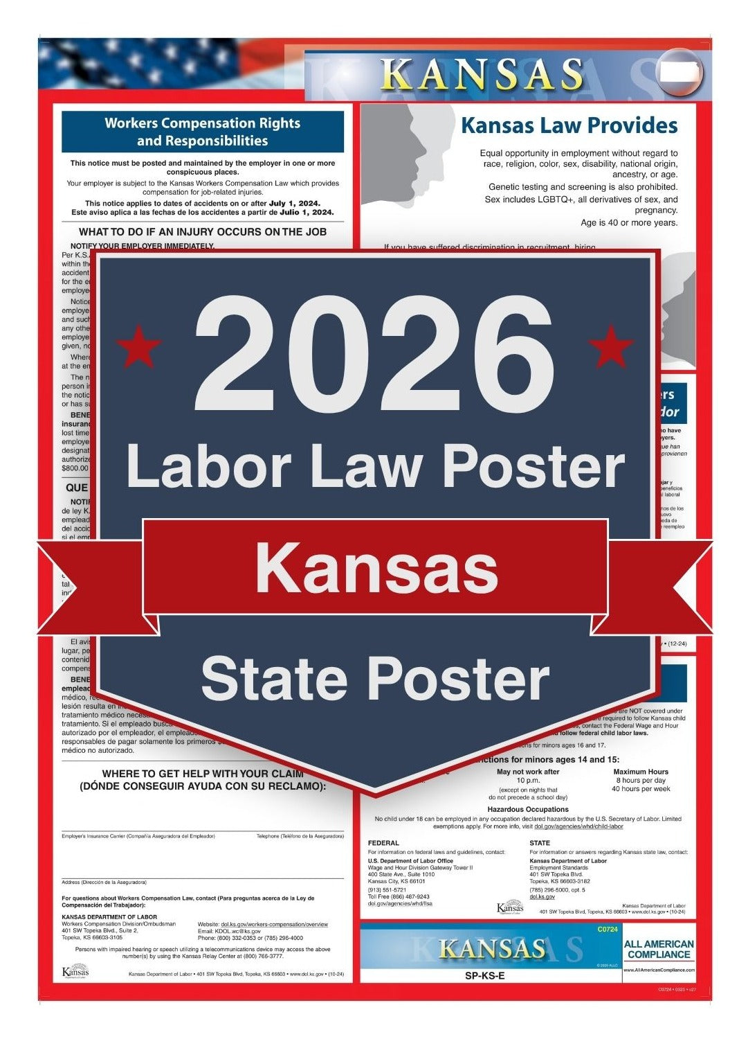 2026 Kansas Labor Law Poster - State Compliance Poster