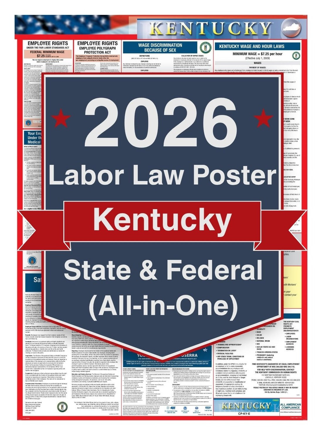 2026 Kentucky Labor Law Poster – Federal, State & OSHA Compliance (All-in-One)
