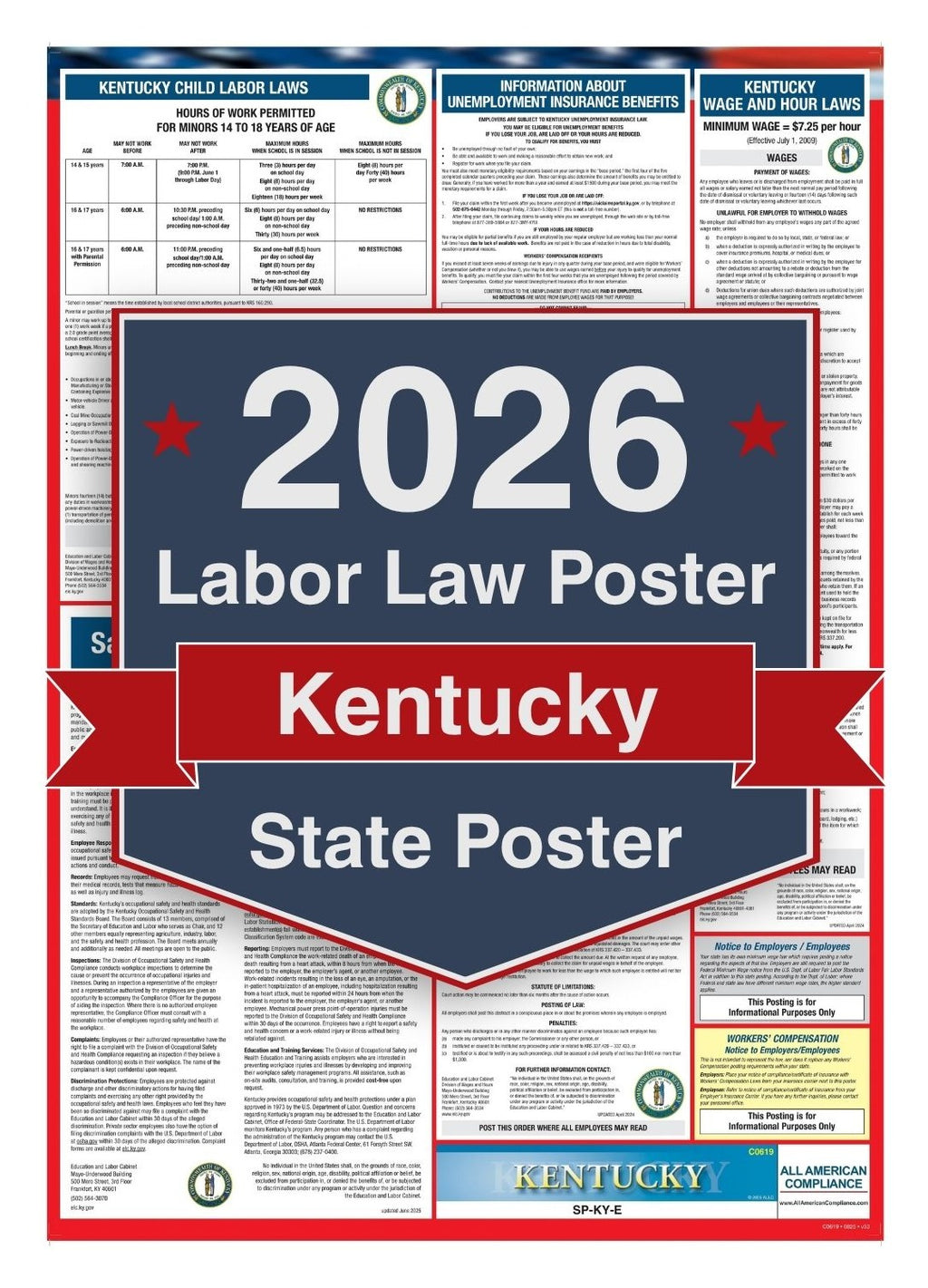 2026 Kentucky Labor Law Poster - State Compliance Poster