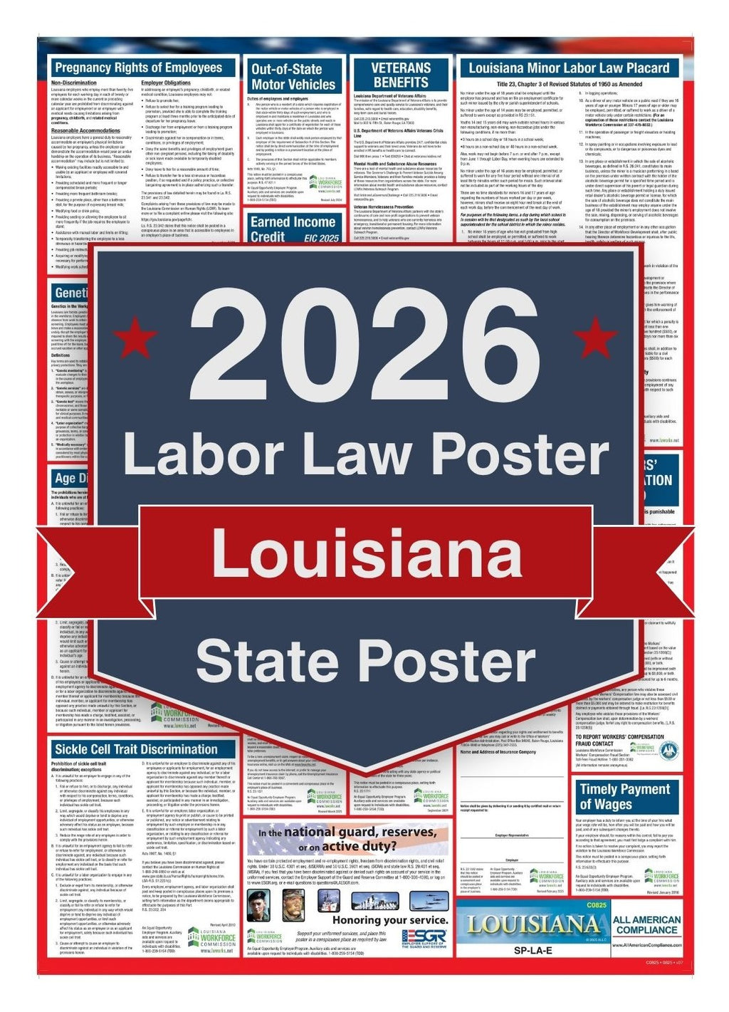 2026 Louisiana Labor Law Poster - State Compliance Poster