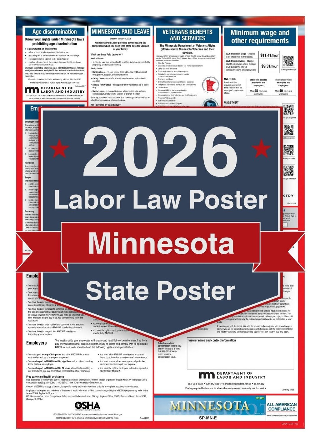 2026 Minnesota Labor Law Poster - State Compliance Poster