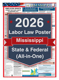 2026 Mississippi Labor Law Poster -Federal, State & OSHA Compliance (All-in-One)