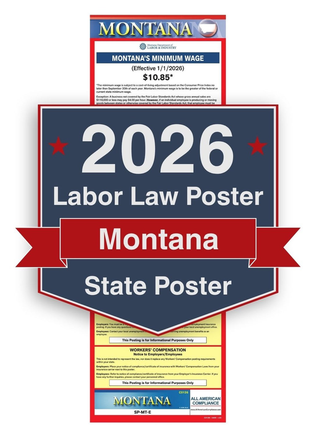 2026 Montana Labor Law Poster - State Compliance Poster