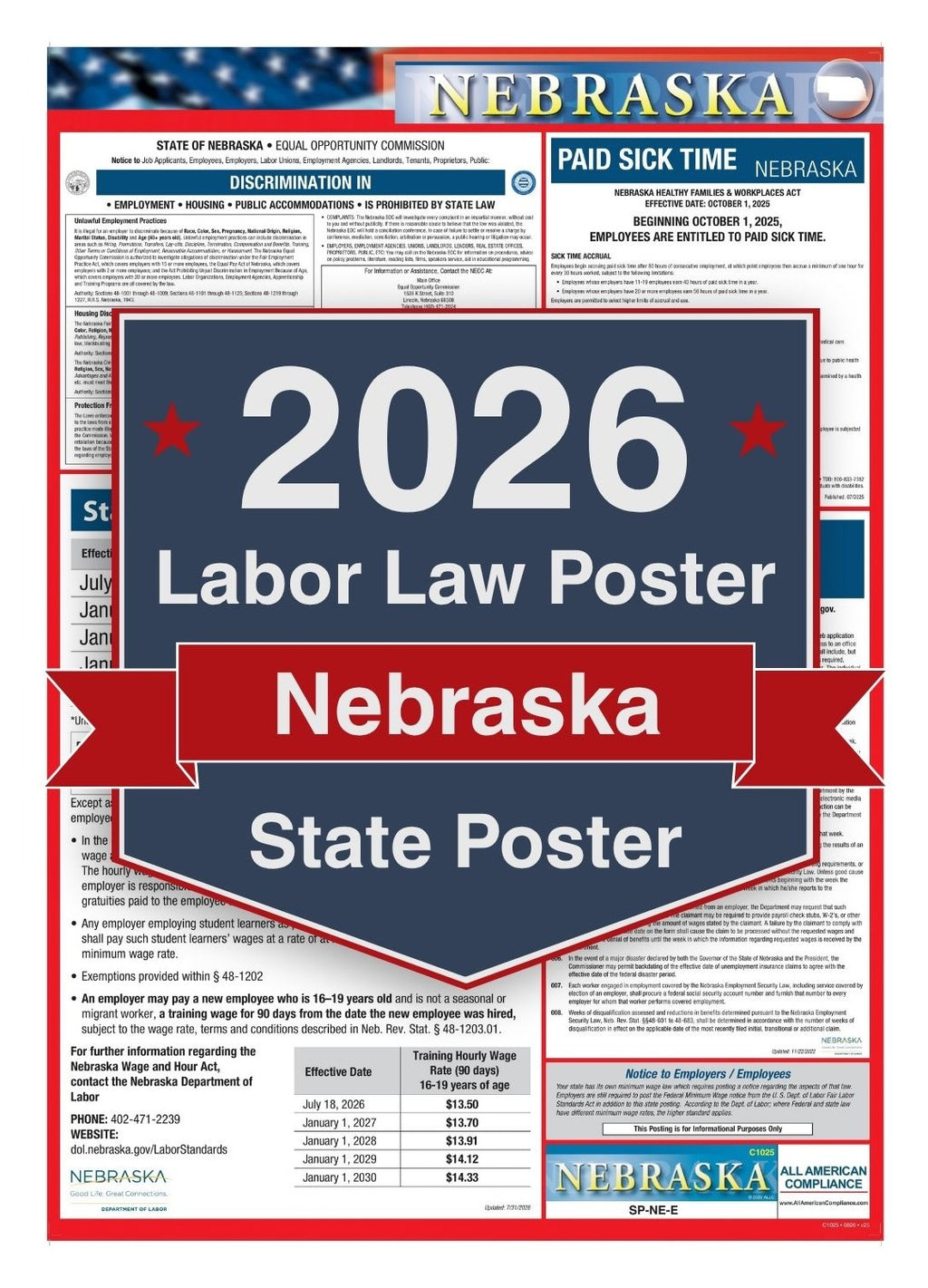 2026 Nebraska Labor Law Poster - State Compliance Poster