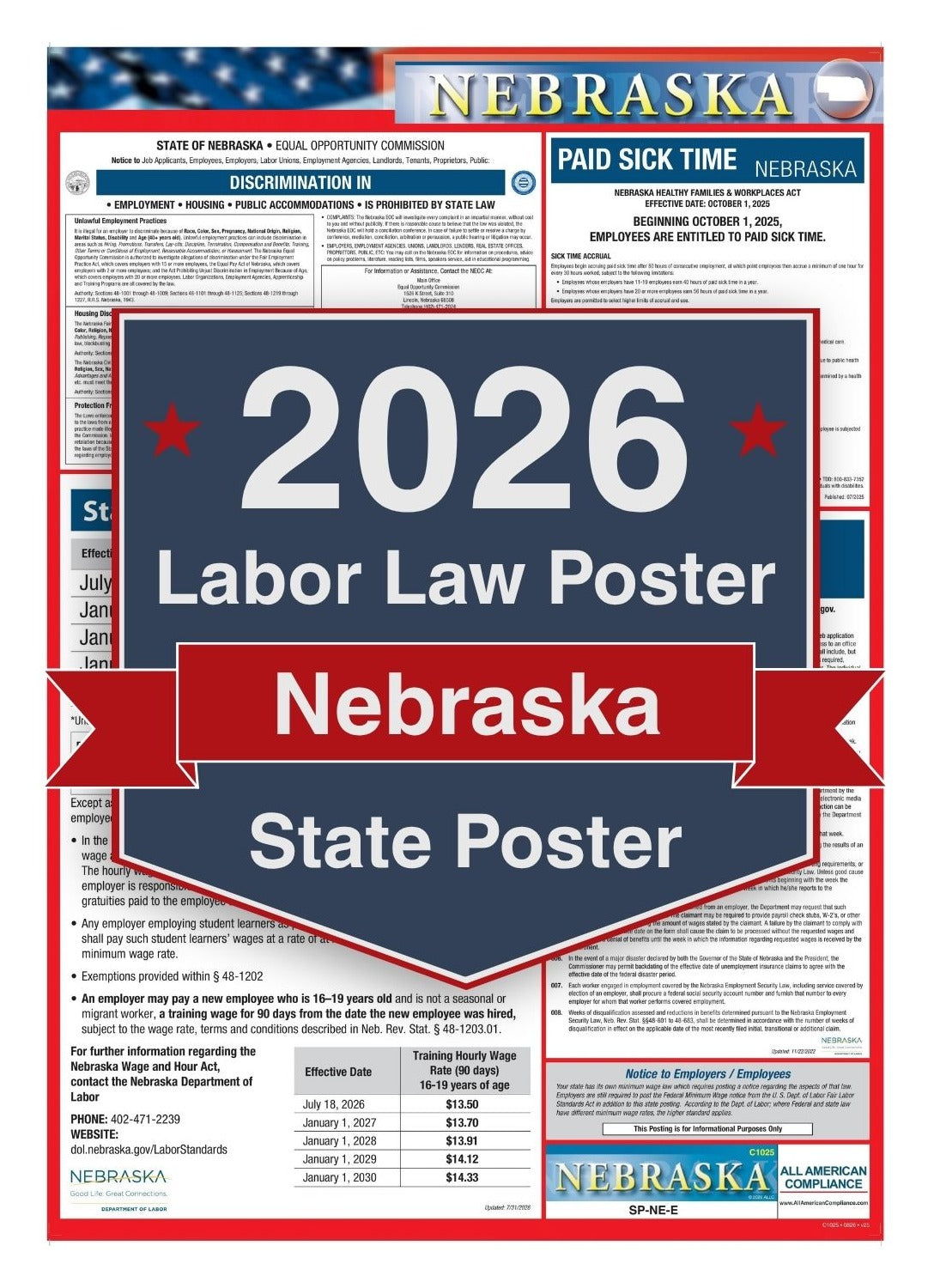 2026 Nebraska Labor Law Poster - State Compliance Poster