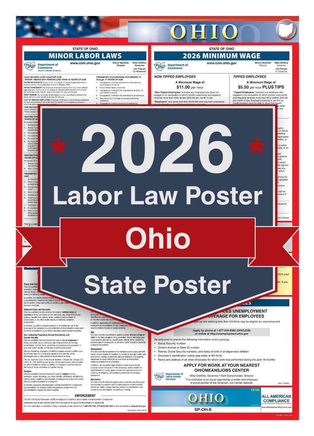 2026 Ohio Labor Law Poster - State Compliance Poster