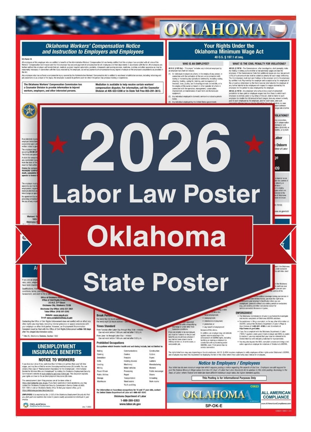 2026 Oklahoma Labor Law Poster - State Compliance Poster