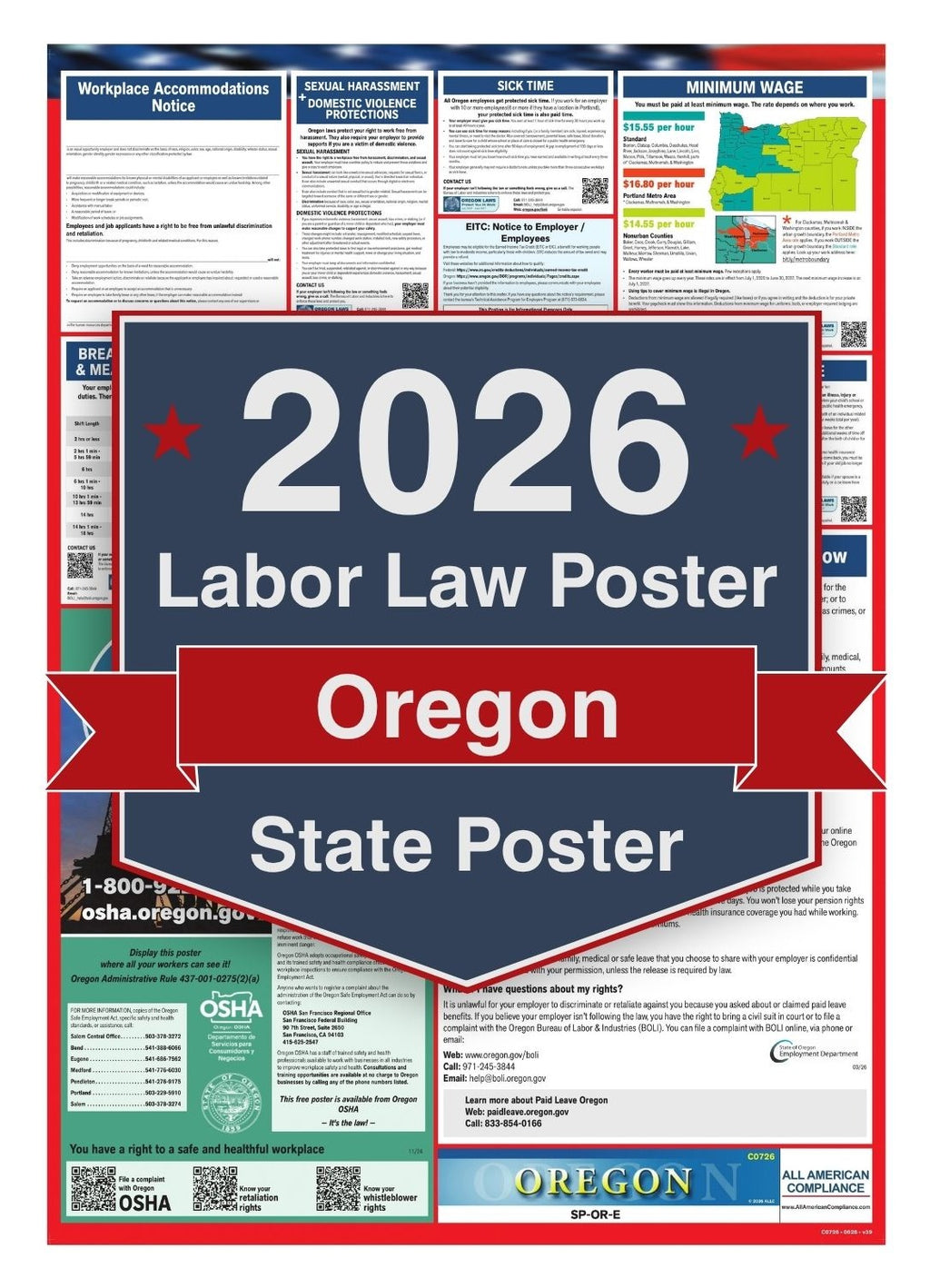 2026 Oregon Labor Law Poster - State Compliance Poster