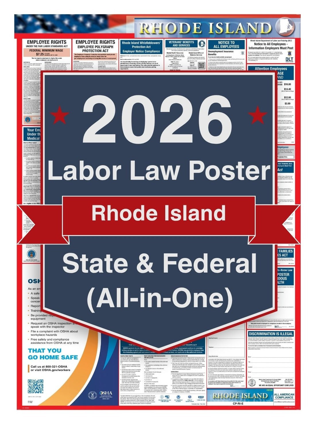 2026 Rhode Island Labor Law Poster – Federal, State & OSHA (All-in-One)