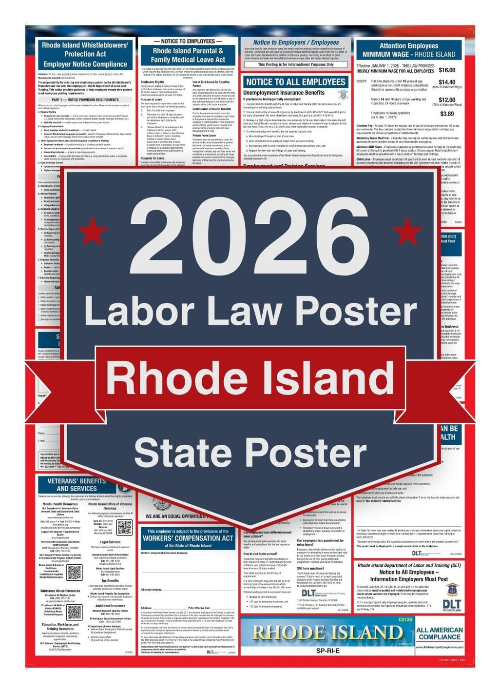 2026 Rhode Island Labor Law Poster - State Compliance Poster
