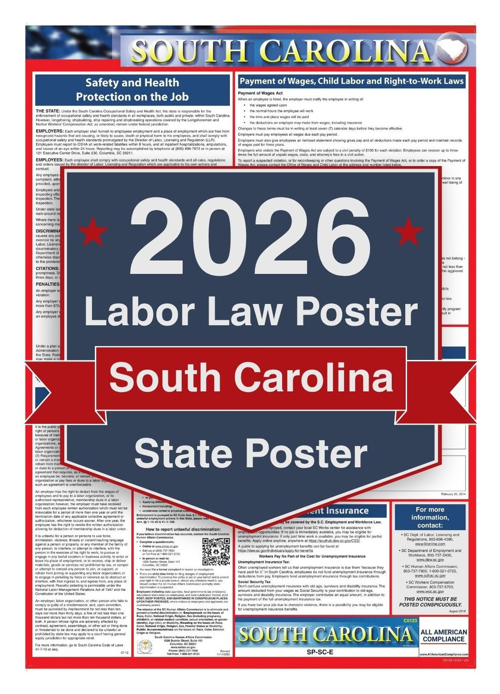 2026 South Carolina Labor Law Poster - State Compliance Poster