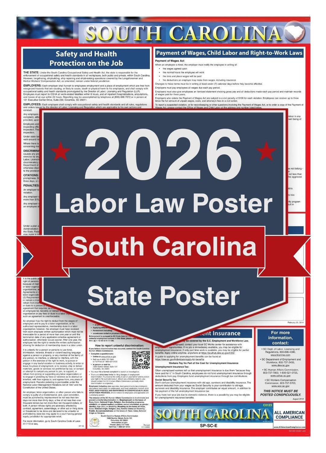 2026 South Carolina Labor Law Poster - State Compliance Poster