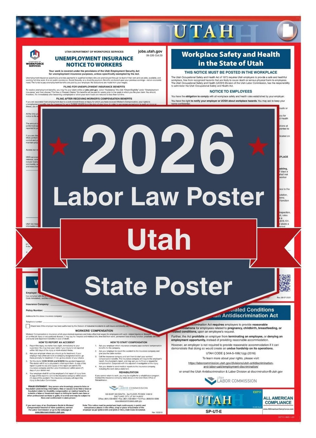 2026 Utah Labor Law Poster - State Compliance Poster