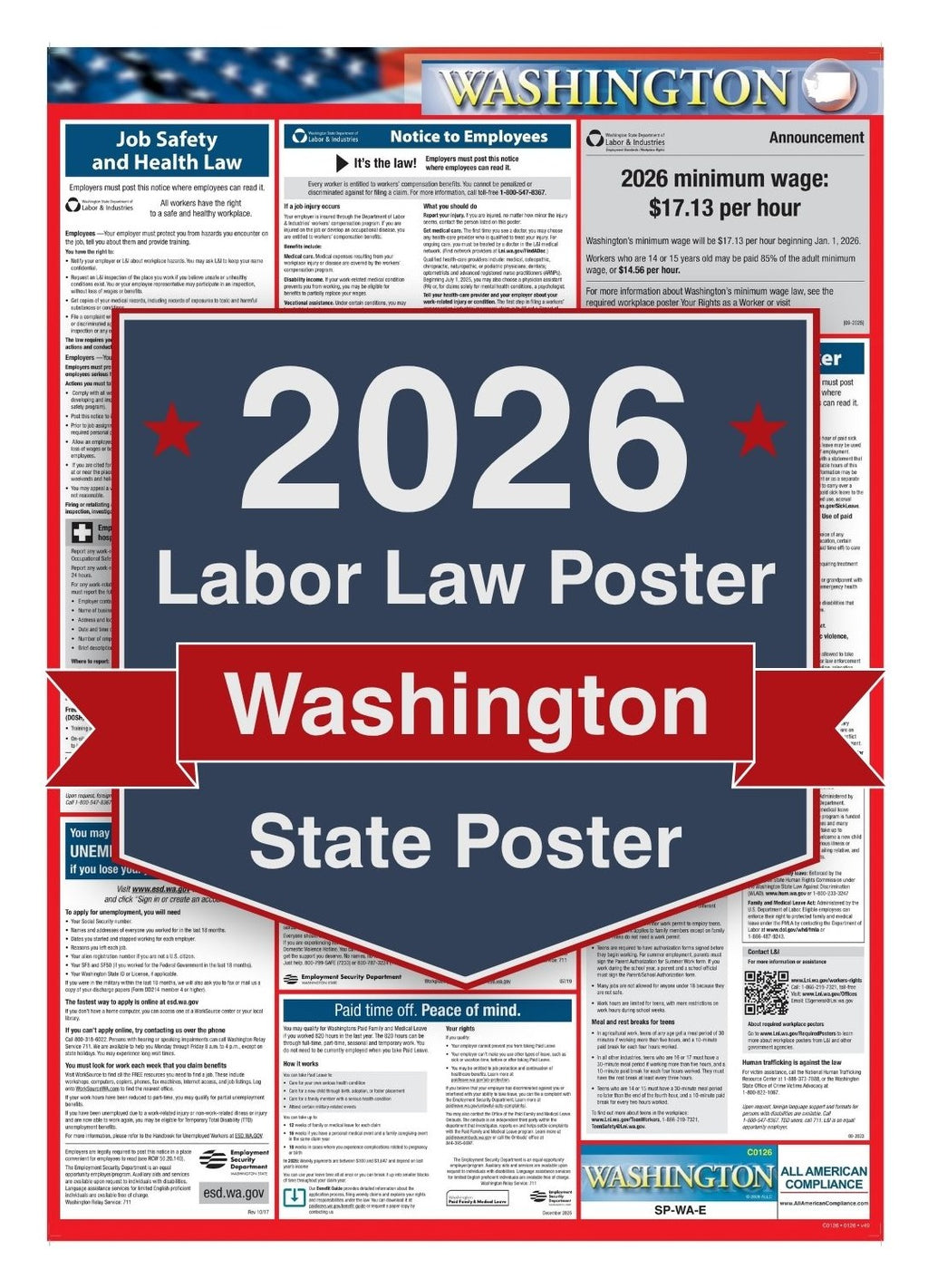 2026 Washington Labor Law Poster - State Compliance Poster
