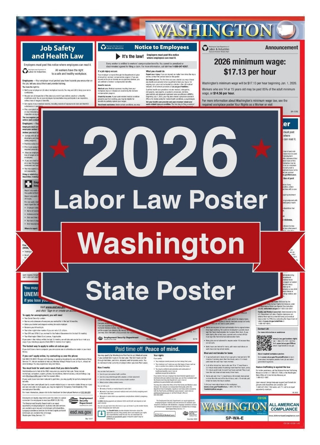 2026 Washington Labor Law Poster - State Compliance Poster