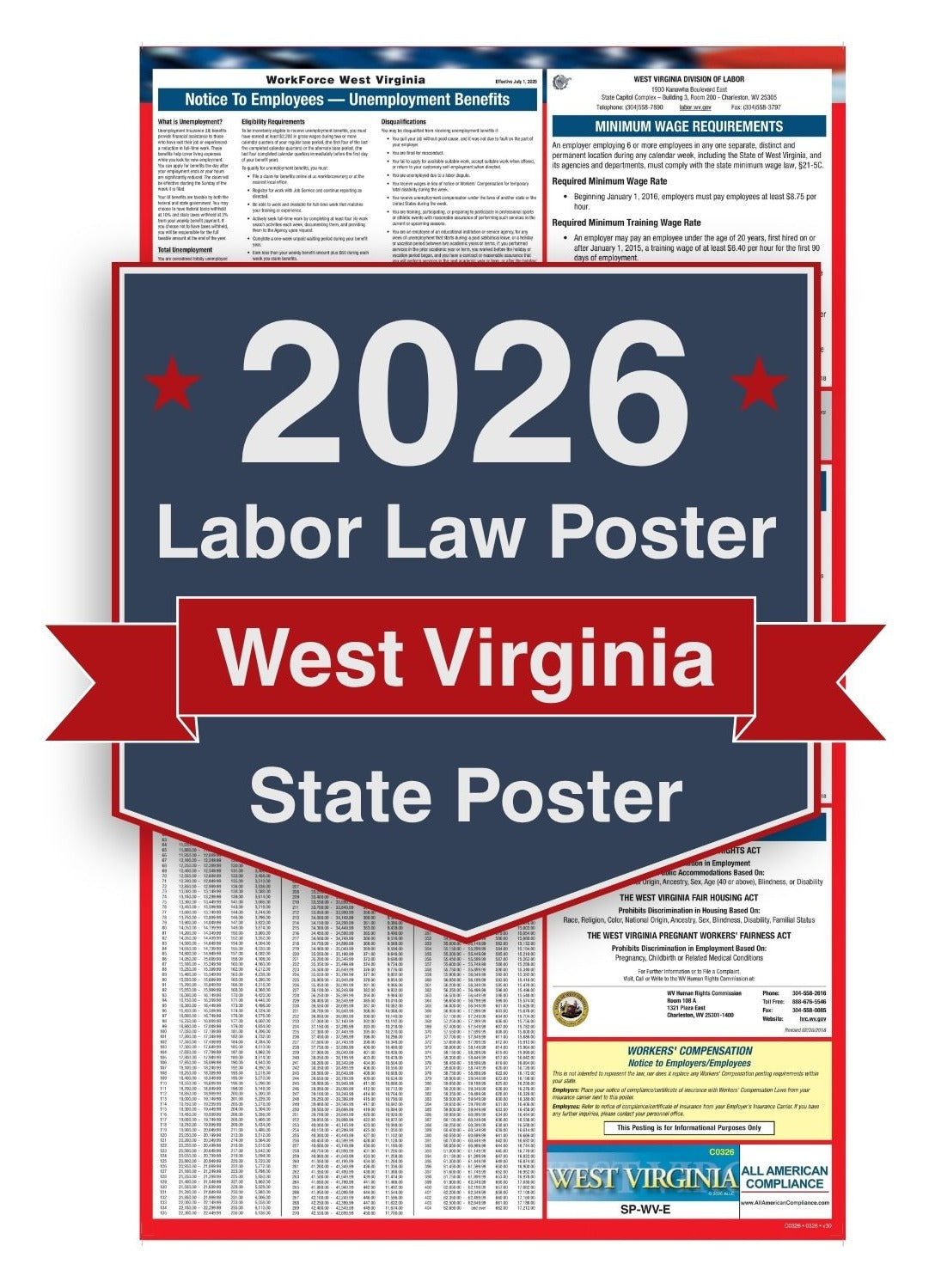 2026 West Virginia Labor Law Poster - State Compliance Poster