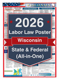 2026 Wisconsin Labor Law Poster – Federal, State & OSHA Compliance (All-in-One)