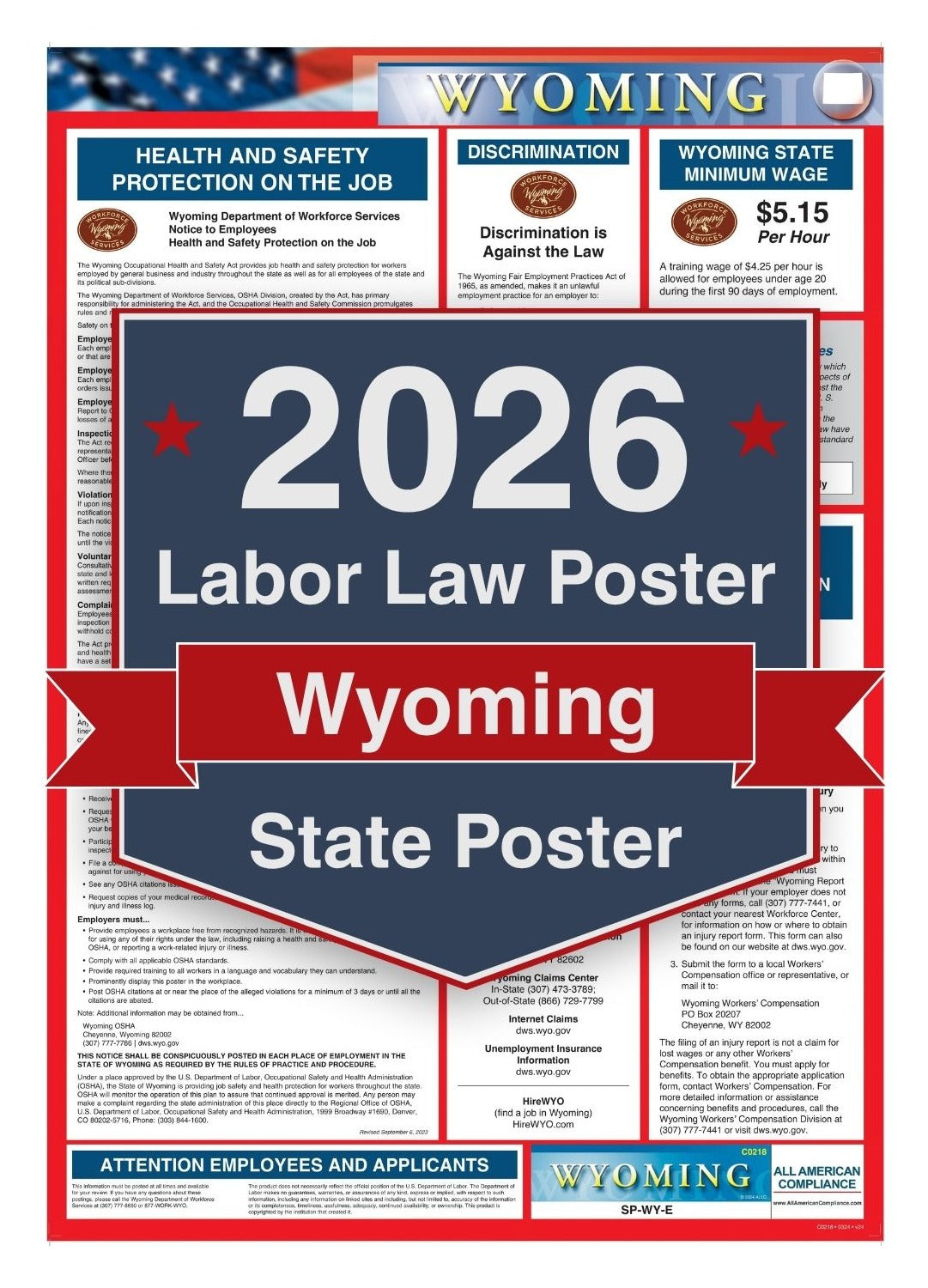 2026 Wyoming Labor Law Poster - State Compliance Poster