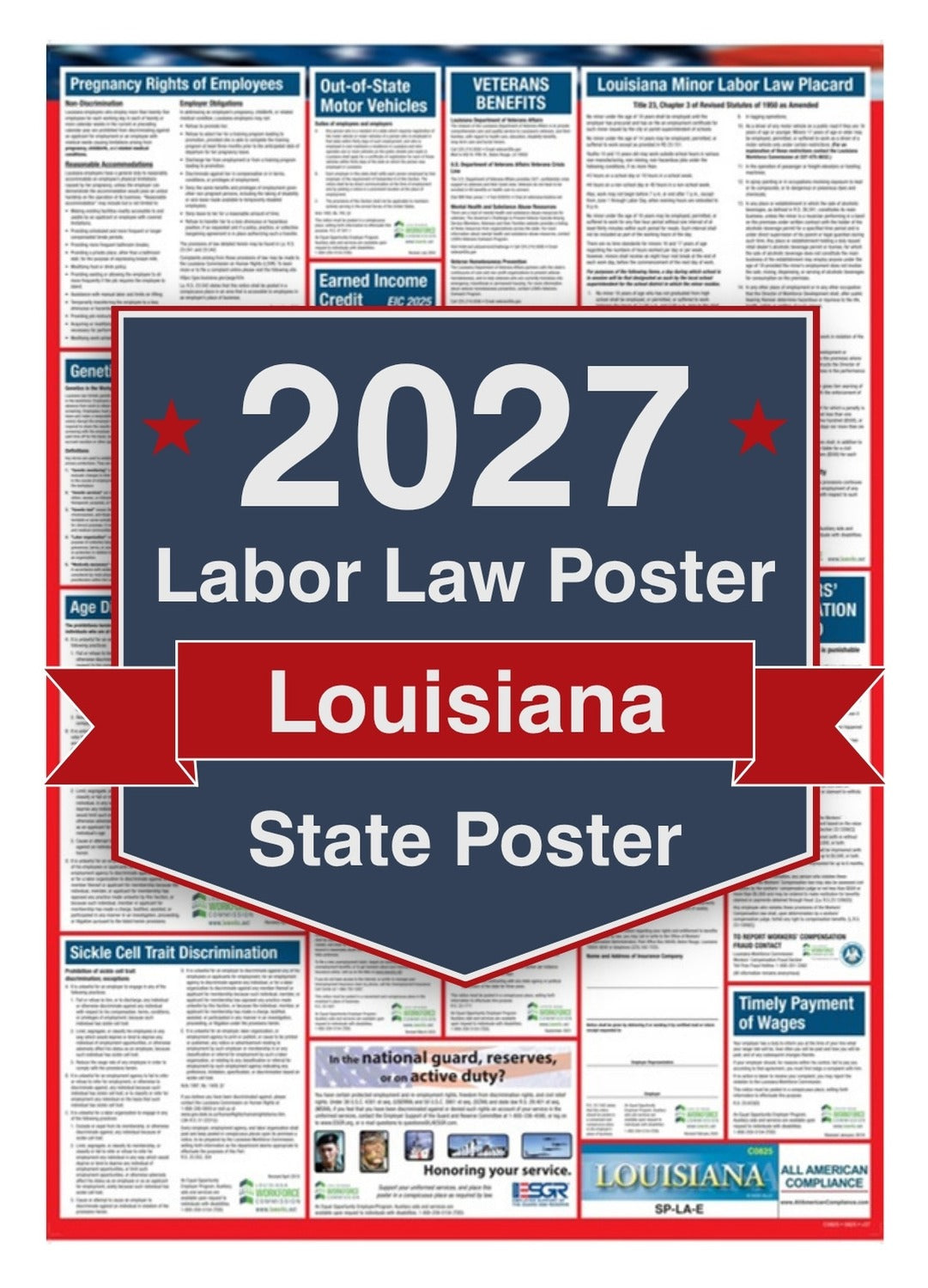 2027 Louisiana Labor Law Poster - State Compliance Poster