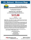 Belmont City Minimum Wage Poster image 0