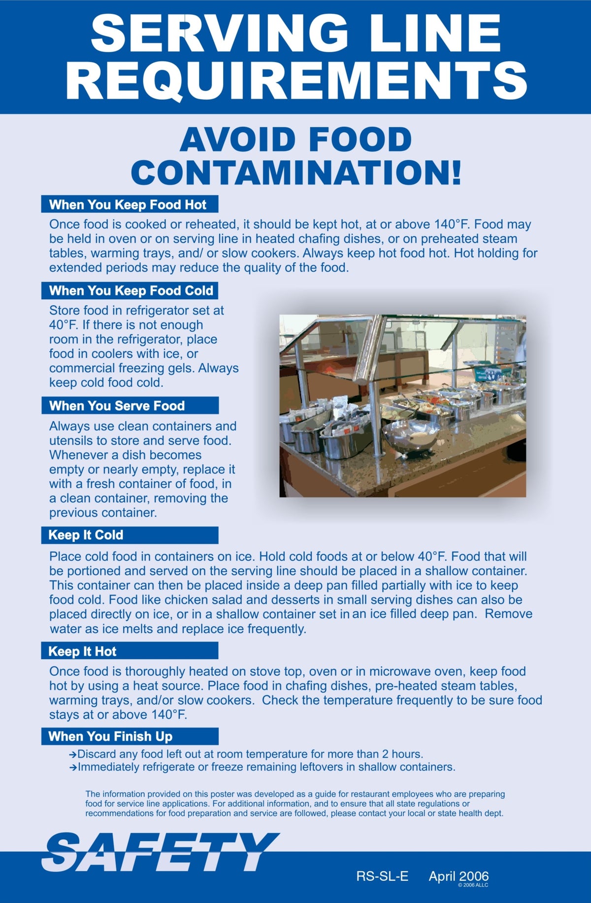 Serving Line Requirements Poster image 0