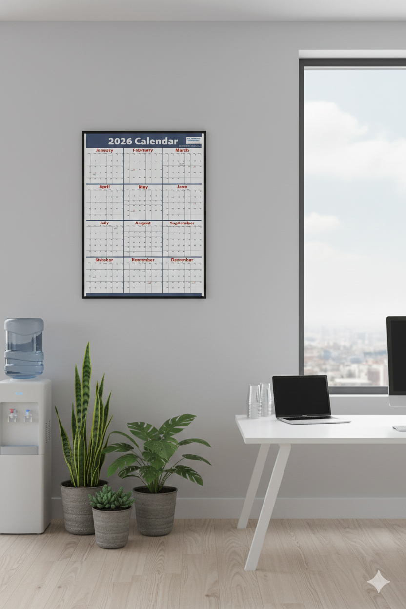 2026 Laminated Wall Calendar (19X27) image 1