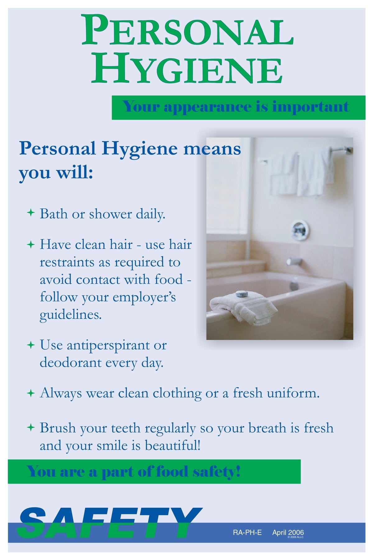Restaurant Personal Hygiene Poster image 0