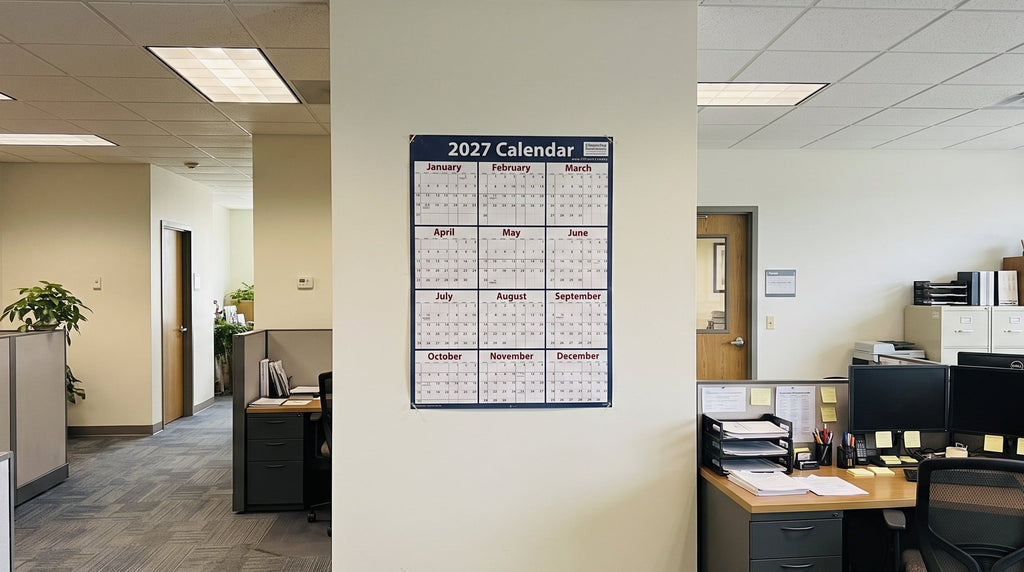 2027 Wall Calendar – Large Poster with Federal Holidays Marked