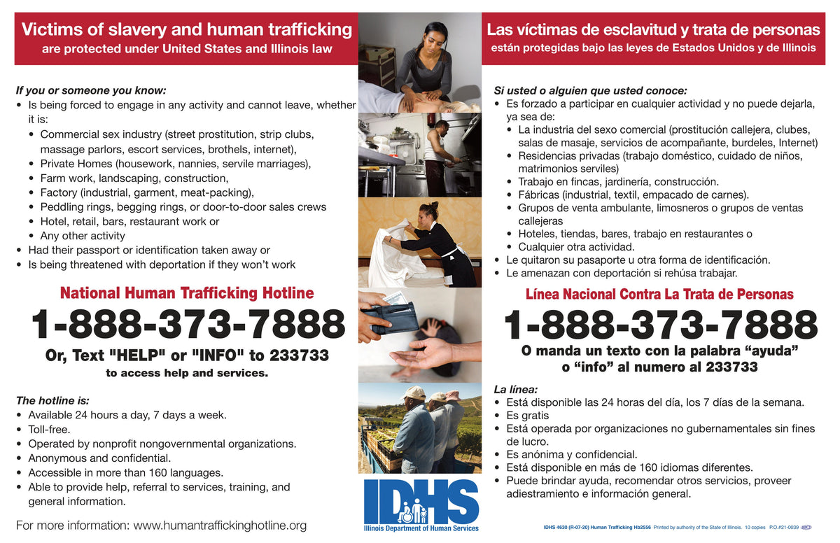 Illinois Human Trafficking Poster