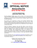 Cupertino City Minimum Wage Poster
