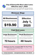 Emeryville City Minimum Wage Poster