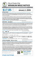 Foster City Minimum Wage Poster