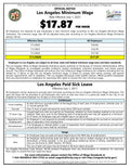 Los Angeles City Minimum Wage Poster