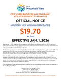 Mountain View City Minimum Wage Poster