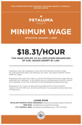 Petaluma City Minimum Wage Poster