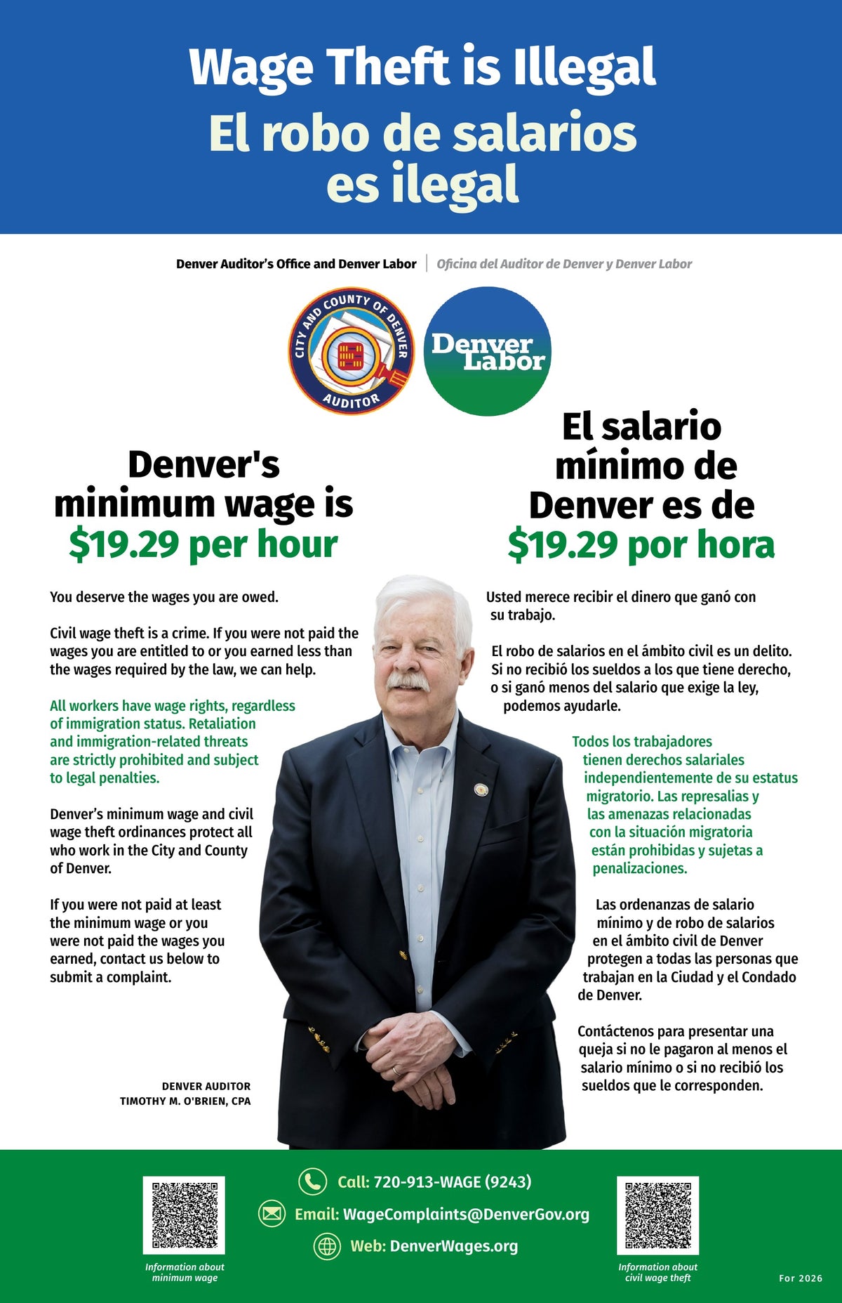 Denver City Minimum Wage Poster
